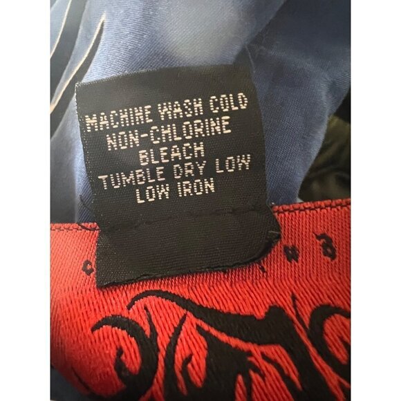 Dragonfly Mens Blue Vintage Dragons Flames All Over Print Button Front Shirt XL - Picture 7 of 7